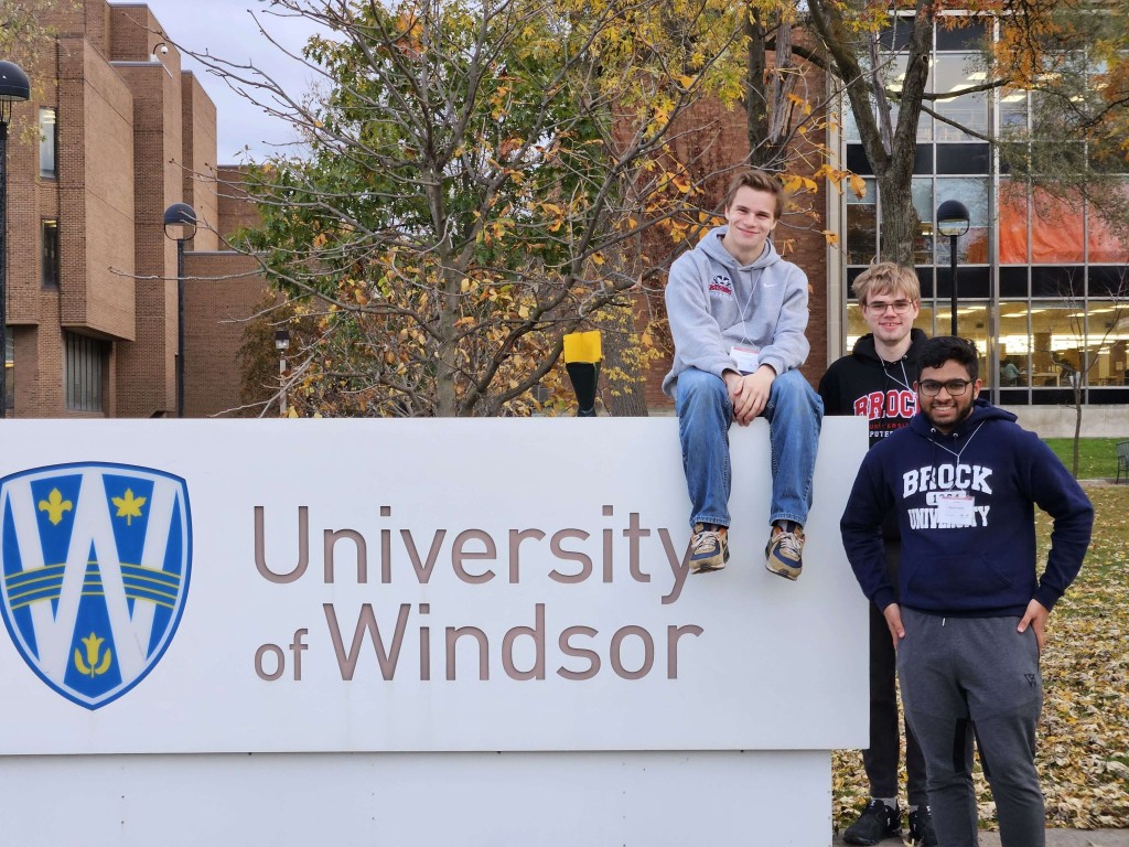Brock University ICPC team at the University of Windsor