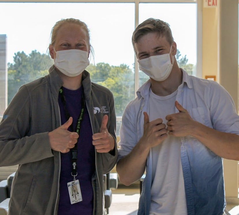 Donating proceeds from the Mind Over Matter chess tournament at Sault Area Hospital